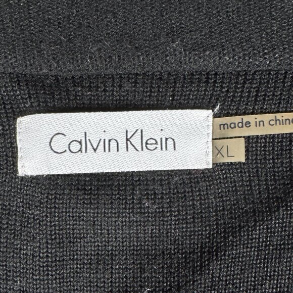 Calvin Klein Women’s XL Colorblock Knit Sweater Dress Gray Black Blue Pink - Picture 2 of 10